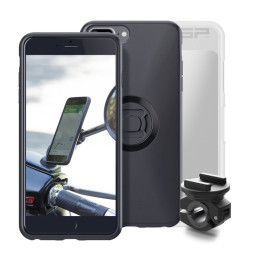 Pack complet Sp-connect Moto Bundle fixé sur rétroviseur iPhone 8+/7+/6S+/6+