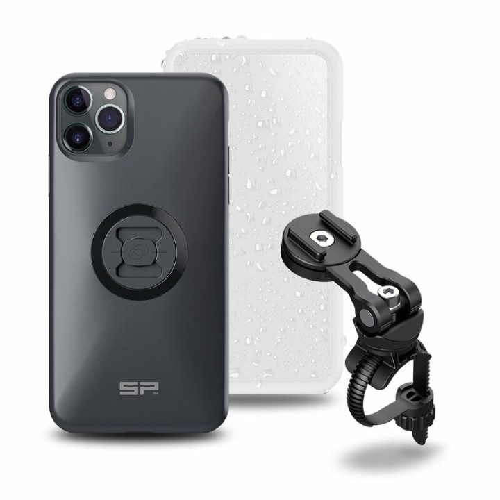 Pack complet Sp-connect Bike Bundle II fixé sur guidon et potence iPhone 11 Pro Max