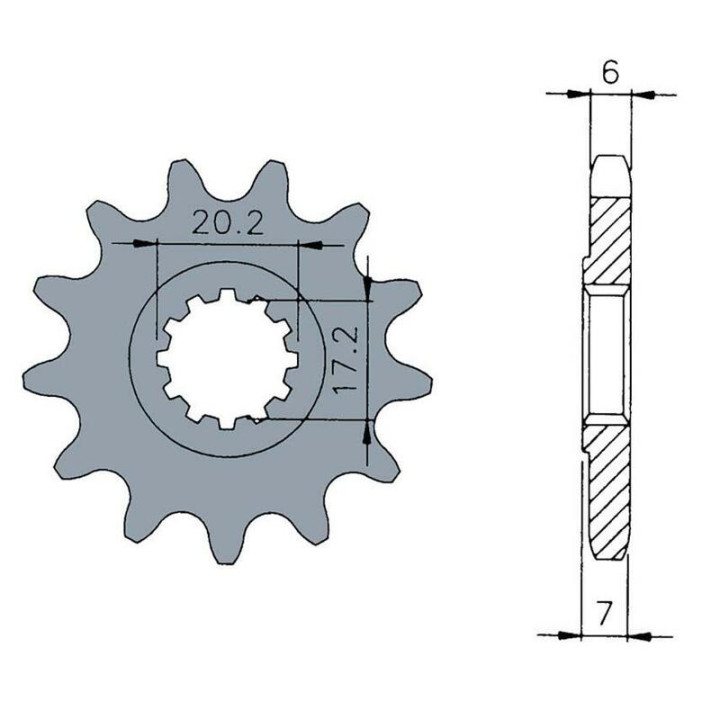 Pignon Tecnium acier standard - 420 2604127 | Oxmoto