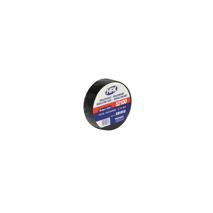 Ruban adhésif isolant HPX 5200 (19 mm x 10 m) - Noir mat