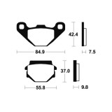 Plaquettes de frein Tecnium route organique - MA46 | Oxmoto