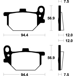 Plaquettes de frein Tecnium route organique - MA45 | Oxmoto