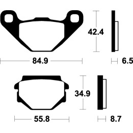 Plaquettes de frein Tecnium Scooter organique - ME151