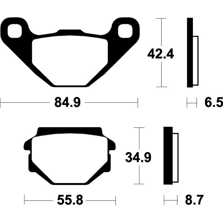 Plaquettes de frein Tecnium Scooter organique - ME151