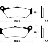 Plaquettes de frein Tecnium MX/ATV métal fritté - MOR174