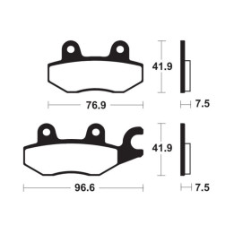 Plaquettes de frein Tecnium métal fritté - MF455 | Oxmoto