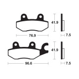 Plaquettes de frein Tecnium métal fritté - MF455 | Oxmoto