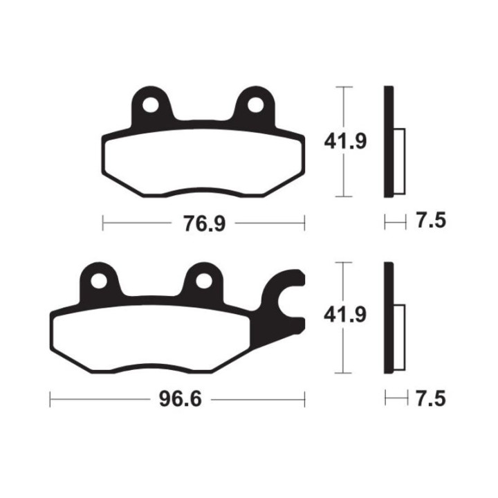 Plaquettes de frein Tecnium métal fritté - MF455 | Oxmoto