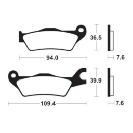 Plaquettes de frein Tecnium - MA451 | Oxmoto