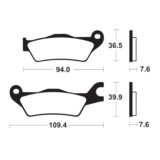 Plaquettes de frein Tecnium - MA451 | Oxmoto