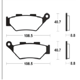 Plaquettes de frein Tecnium métal fritté - MF483 | Oxmoto