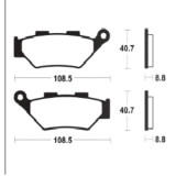 Plaquettes de frein Tecnium métal fritté - MF483 | Oxmoto