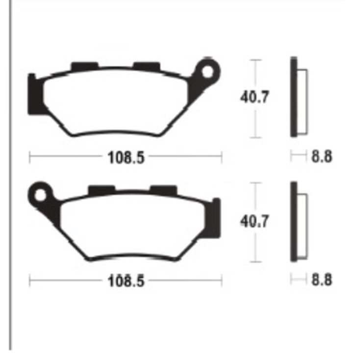 Plaquettes de frein Tecnium métal fritté - MF483 | Oxmoto