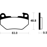 Plaquettes de frein Tecnium métal fritté - MR493 | Oxmoto