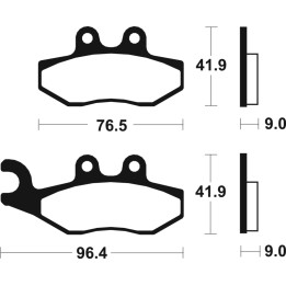 Plaquettes de frein Tecnium Scooter organique - ME286