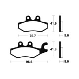 Plaquettes de frein Tecnium Maxi Scooter métal fritté - MSS318