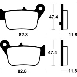 Plaquettes de frein Tecnium Maxi Scooter métal fritté - MSS427