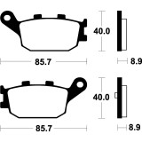 Plaquettes de frein Tecnium Scooter organique - ME253