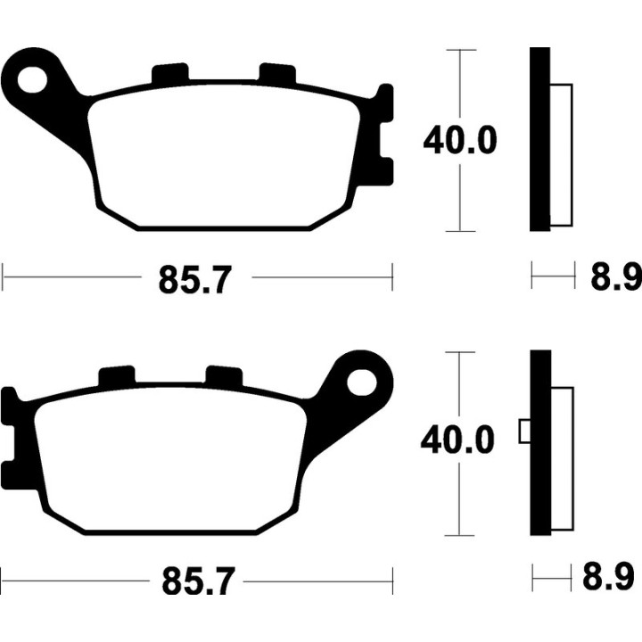 Plaquettes de frein Tecnium Scooter organique - ME253