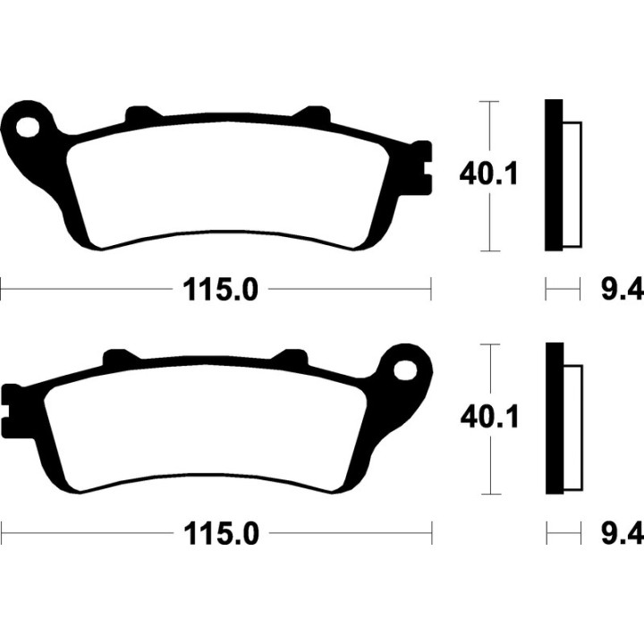 Plaquettes de frein Tecnium Scooter organique - ME222
