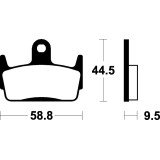 Plaquettes de frein Tecnium Scooter organique - ME210