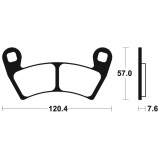 Plaquettes de frein Tecnium MX/Quad métal fritté - MO397