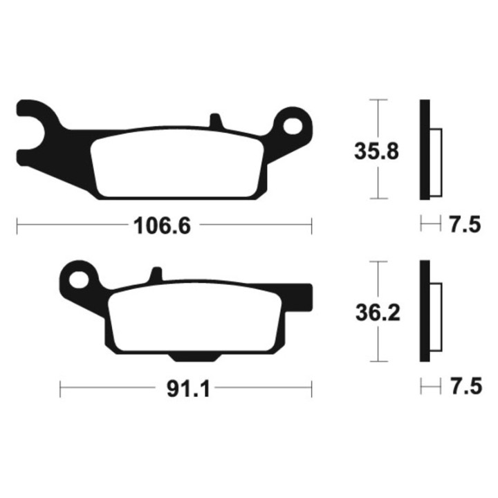Plaquettes de frein Tecnium MX/Quad métal fritté - MO349