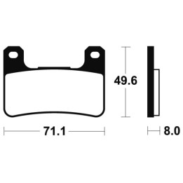 Plaquettes de frein Tecnium Racing métal fritté - MSR306