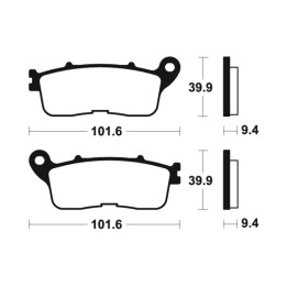 Plaquettes de frein Tecnium Performance métal fritté - MR392