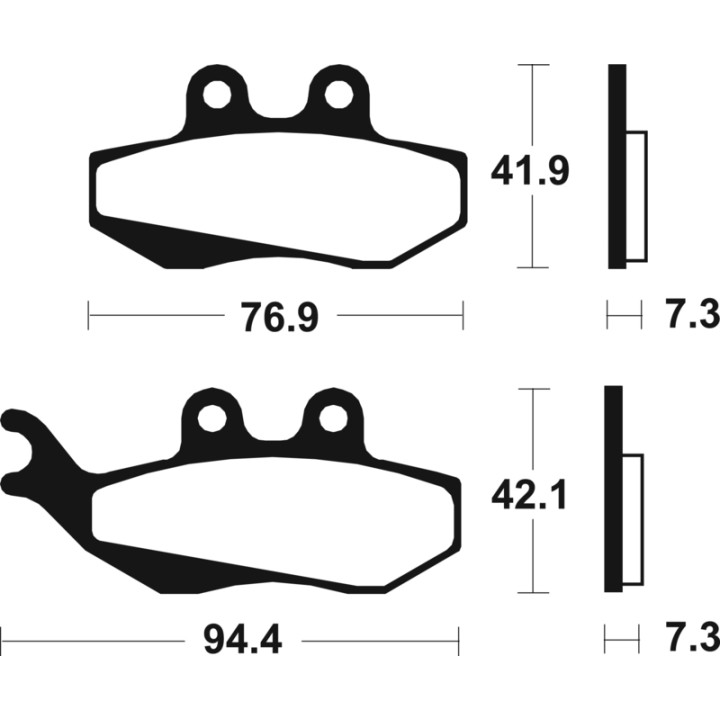 Plaquettes de frein Tecnium Scooter organique - ME189