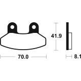 Plaquettes de frein Tecnium Scooter organique - ME292