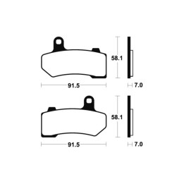 Plaquettes de frein Tecnium Performance métal fritté - MR330