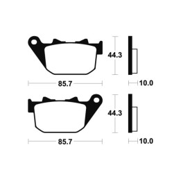 Plaquettes de frein Tecnium Performance métal fritté - MR308