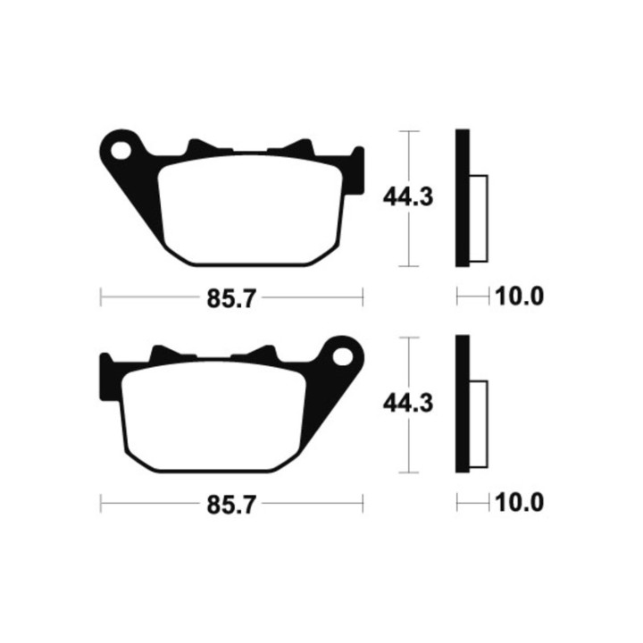 Plaquettes de frein Tecnium Performance métal fritté - MR308