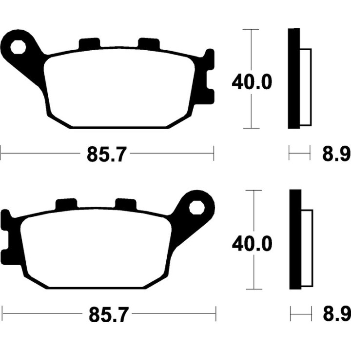 Plaquettes de frein Tecnium Scooter organique - ME157
