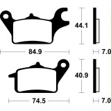 Plaquettes de frein Tecnium Scooter organique - ME425