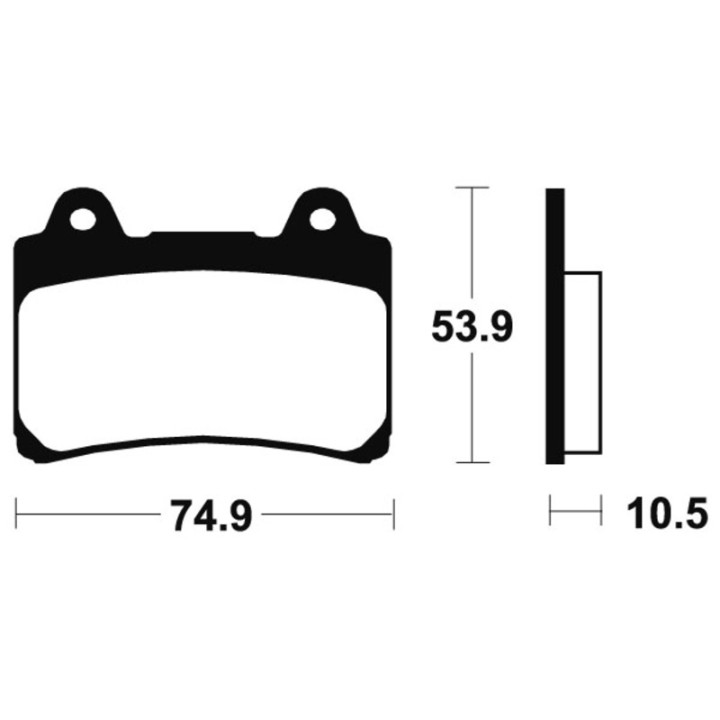 Plaquettes de frein Tecnium Performance métal fritté - MF90