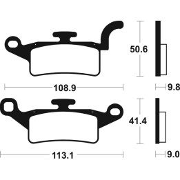 Plaquettes de frein Tecnium Scooter organique - ME376