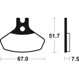 Plaquettes de frein Tecnium Racing MX/Quad métal fritté - MOR407