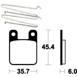 Plaquettes de frein Tecnium Scooter organique - ME319