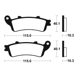 Plaquettes de frein Tecnium Performance métal fritté - MR380