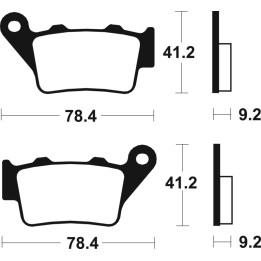 Plaquettes de frein Tecnium Scooter organique - ME175