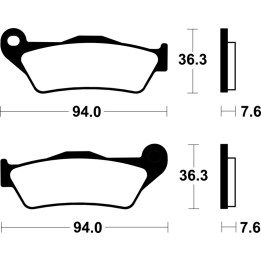 Plaquettes de frein Tecnium Scooter organique - ME171
