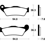 Plaquettes de frein Tecnium Scooter organique - ME171