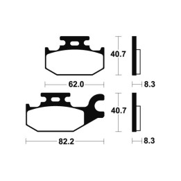 Plaquettes de frein Tecnium MX/Quad métal fritté - MO335