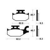 Plaquettes de frein Tecnium MX/Quad métal fritté - MO335