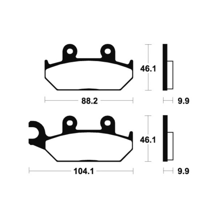 Plaquettes de frein Tecnium route organique - MA150 | Oxmoto