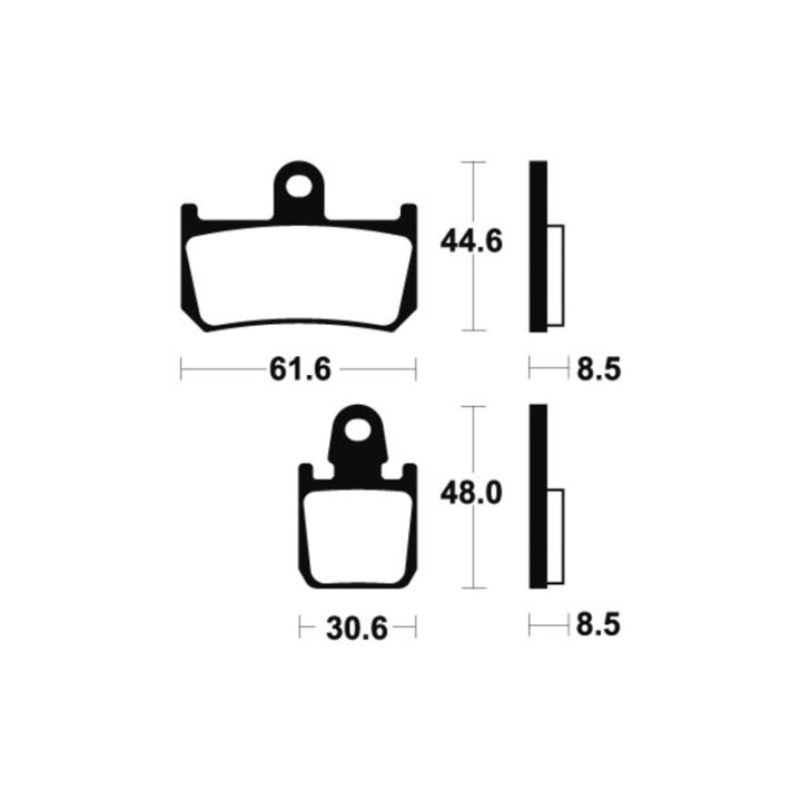 Plaquettes de frein Tecnium Performance métal fritté - MF339