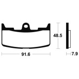 Plaquettes de frein Tecnium Performance métal fritté - MF295