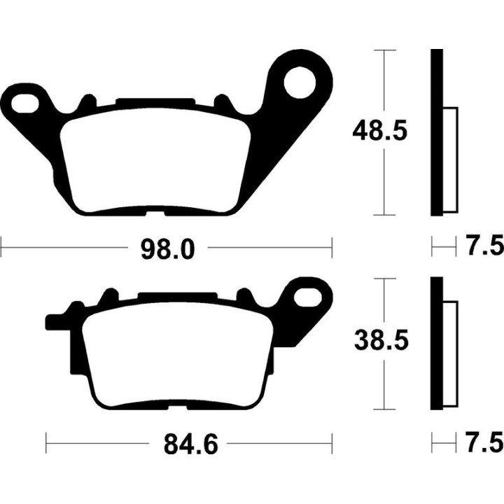 Plaquettes de frein Tecnium Scooter organique - ME443
